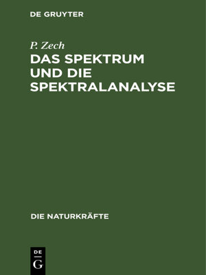 cover image of Das Spektrum und die Spektralanalyse